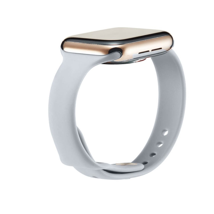 Super flot Apple Watch Series 5 40mm Silikone Rem - Sølv#serie_4