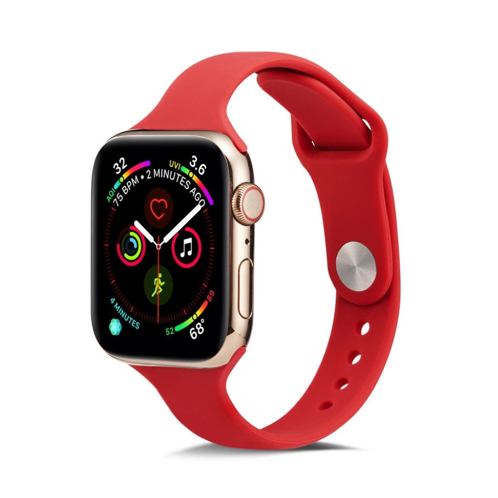 Super flot Apple Watch Series 5 40mm Silikone Rem - Rød#serie_5