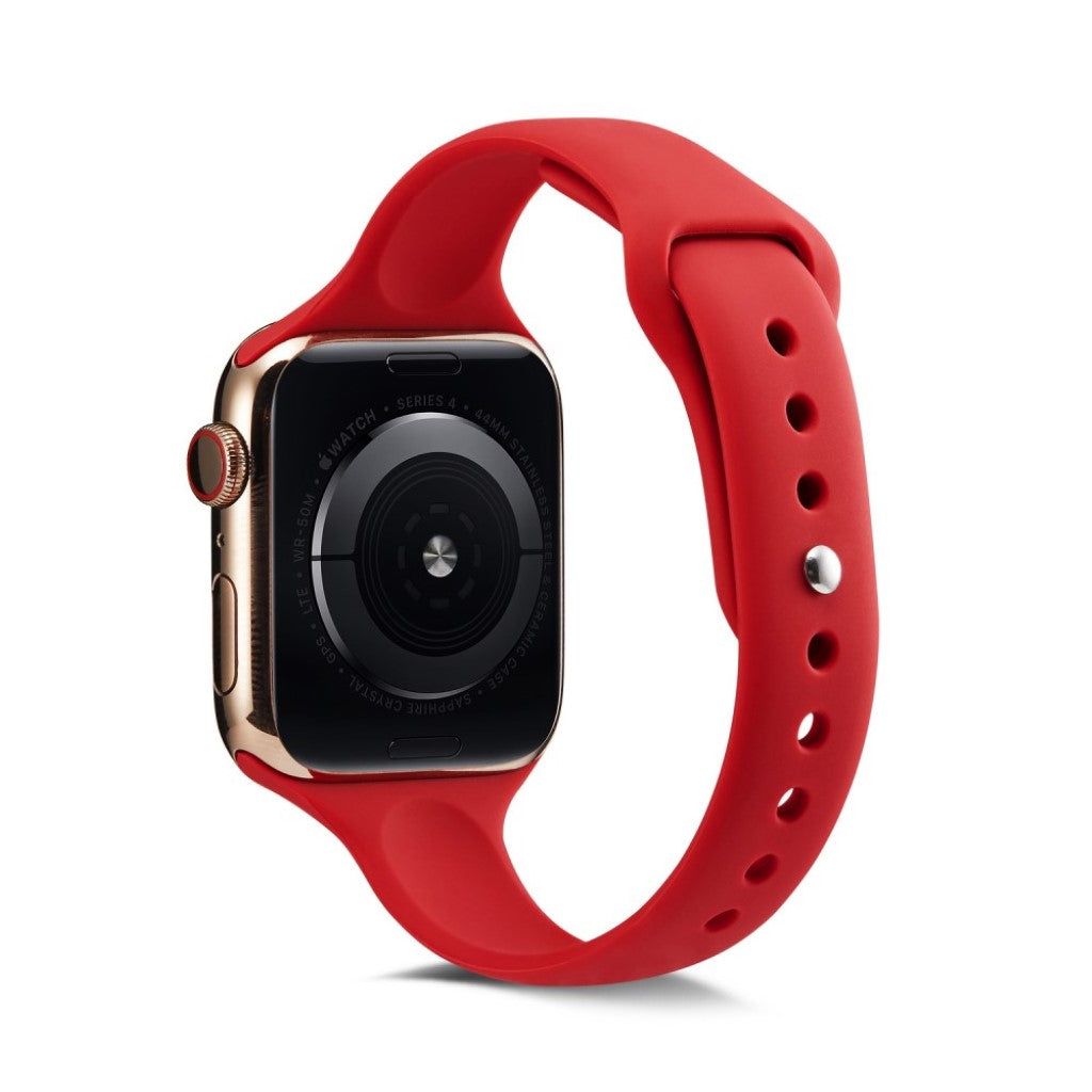 Super flot Apple Watch Series 5 40mm Silikone Rem - Rød#serie_5