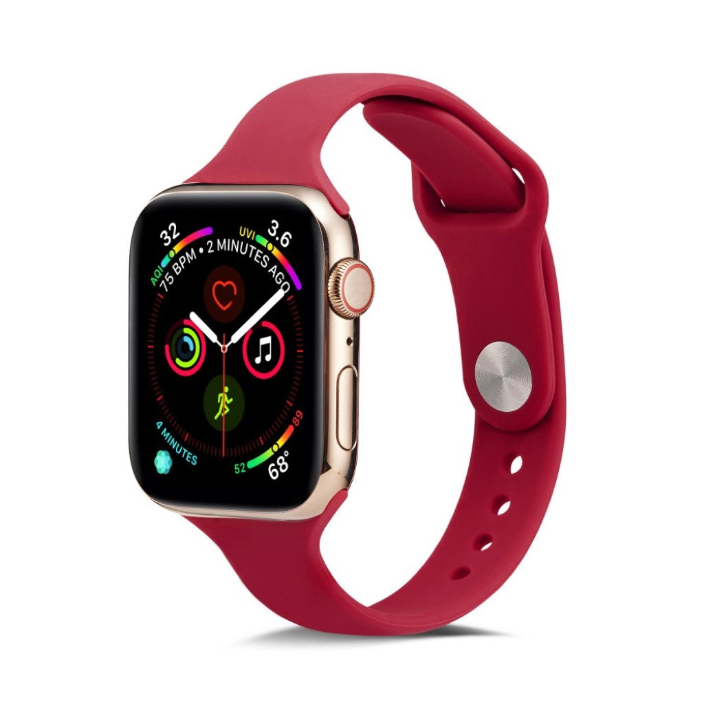 Super flot Apple Watch Series 5 40mm Silikone Rem - Rød#serie_6