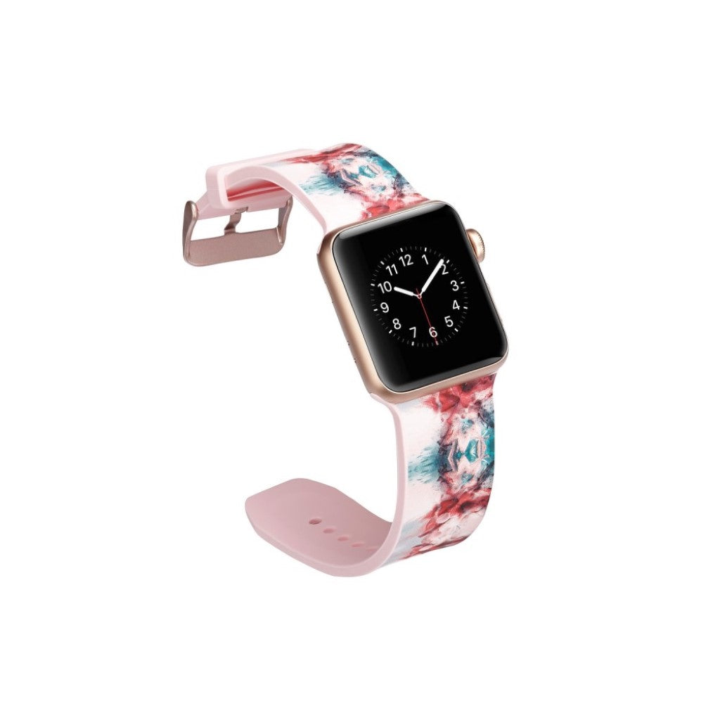 Helt vildt godt Apple Watch Series 5 40mm Silikone Rem - Pink#serie_10