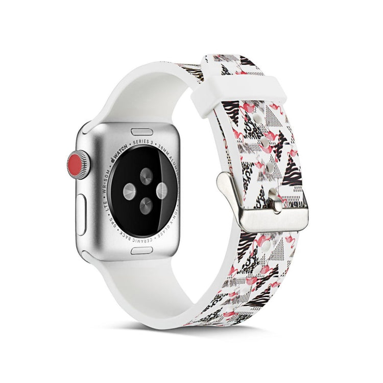 Helt vildt godt Apple Watch Series 5 40mm Silikone Rem - Flerfarvet#serie_12