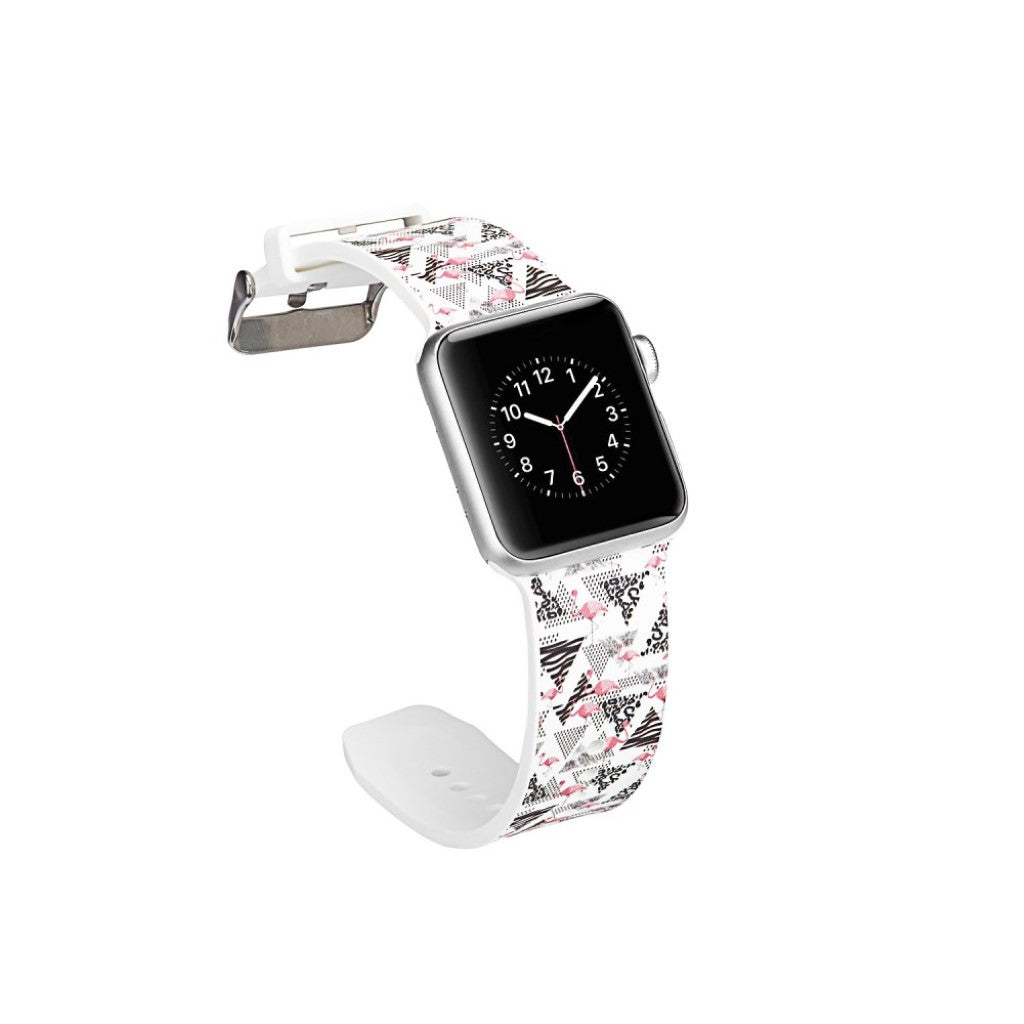 Helt vildt godt Apple Watch Series 5 40mm Silikone Rem - Flerfarvet#serie_12