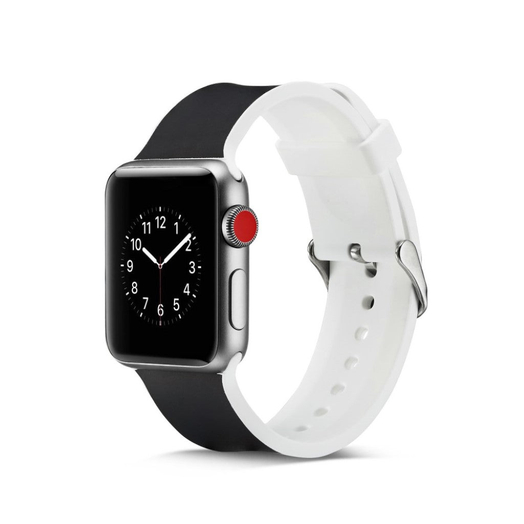 Helt vildt godt Apple Watch Series 5 40mm Silikone Rem - Sort#serie_14