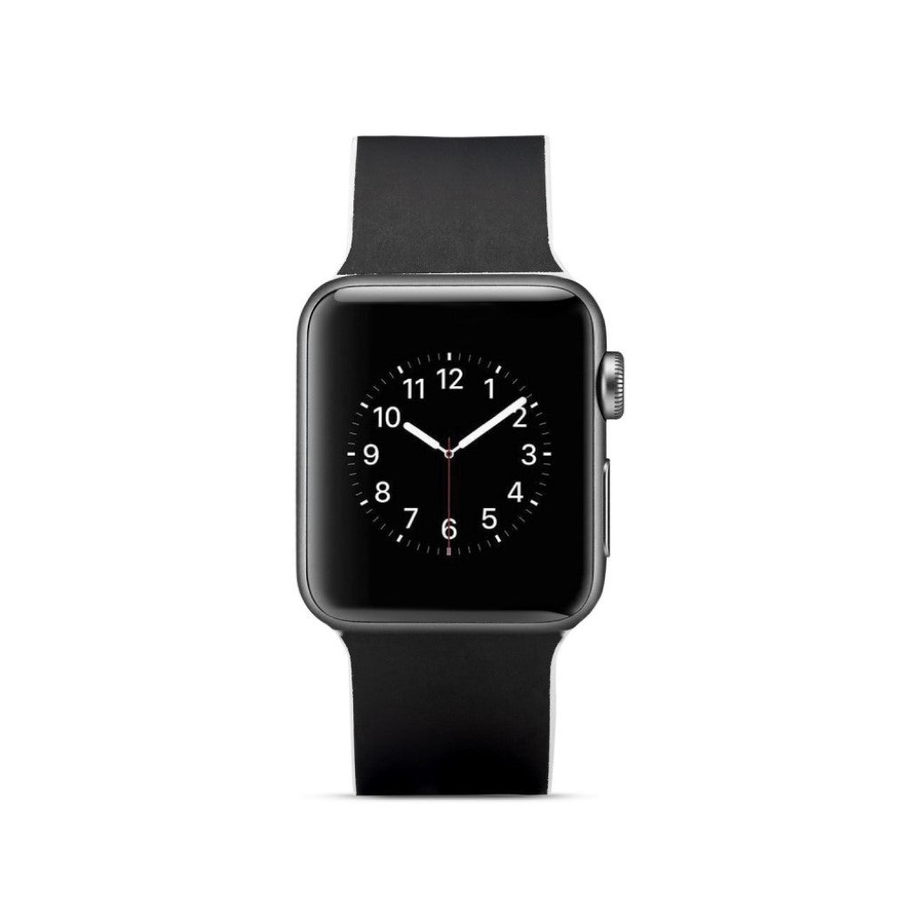 Helt vildt godt Apple Watch Series 5 40mm Silikone Rem - Sort#serie_14