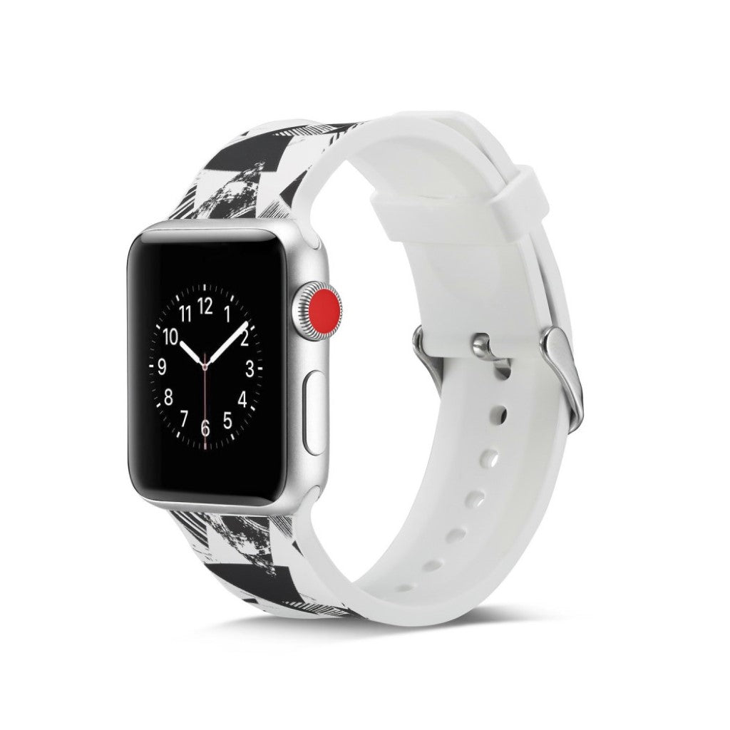 Helt vildt godt Apple Watch Series 5 40mm Silikone Rem - Hvid#serie_15