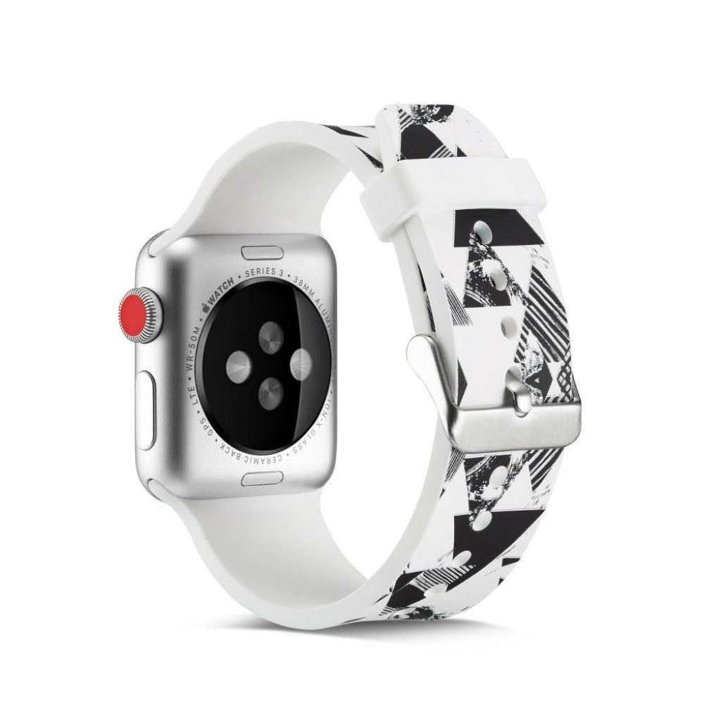 Helt vildt godt Apple Watch Series 5 40mm Silikone Rem - Hvid#serie_15