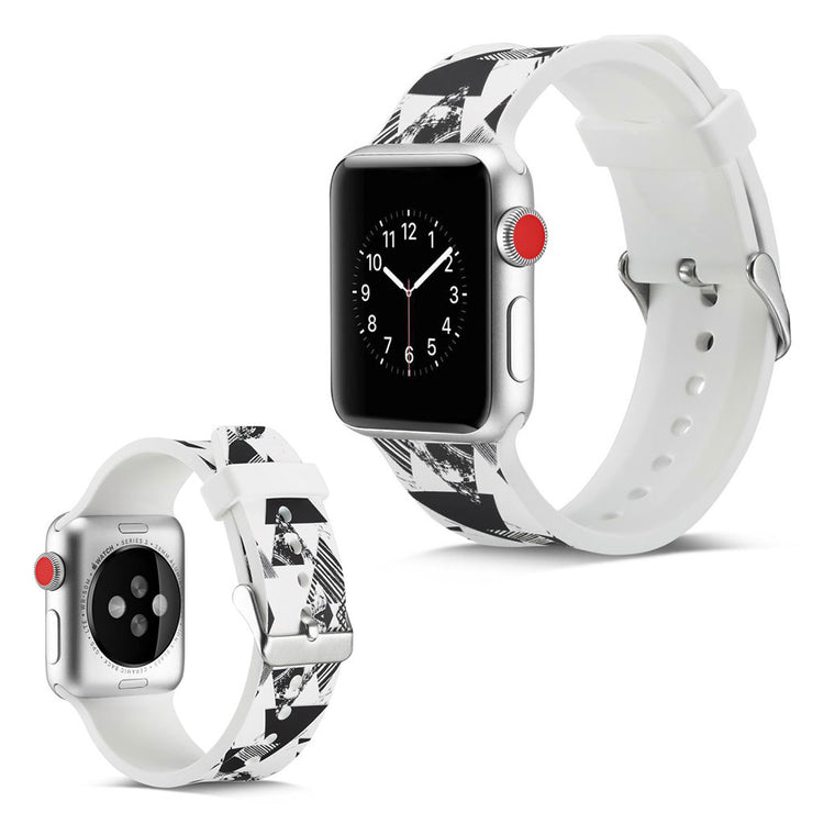 Helt vildt godt Apple Watch Series 5 40mm Silikone Rem - Hvid#serie_15