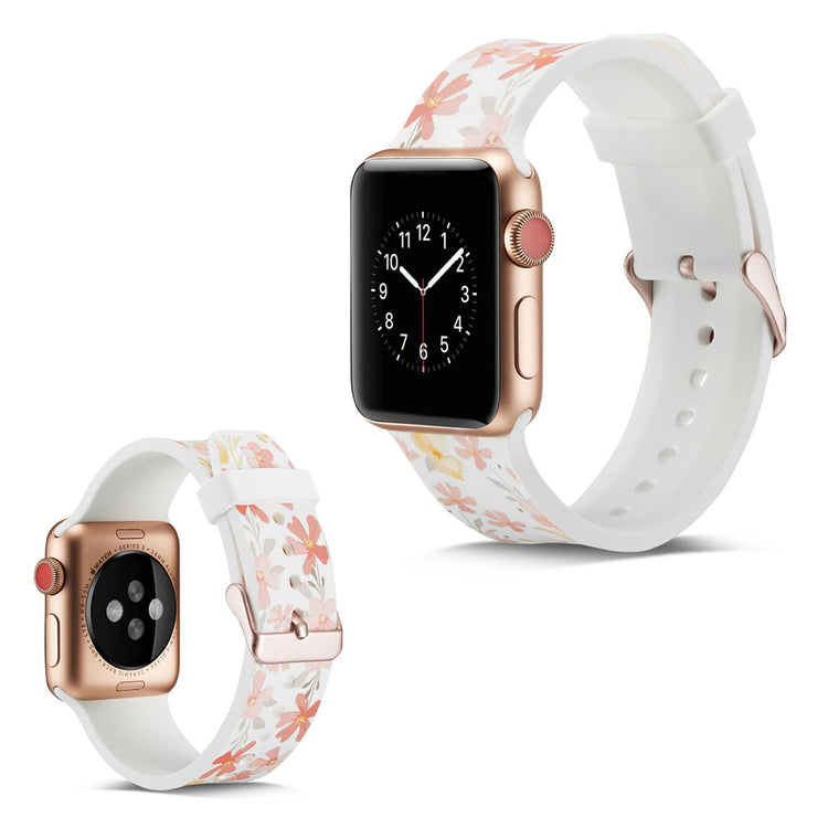 Helt vildt godt Apple Watch Series 5 40mm Silikone Rem - Pink#serie_16