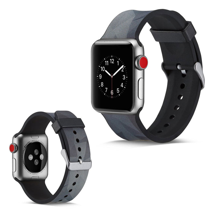 Helt vildt godt Apple Watch Series 5 40mm Silikone Rem - Sort#serie_1