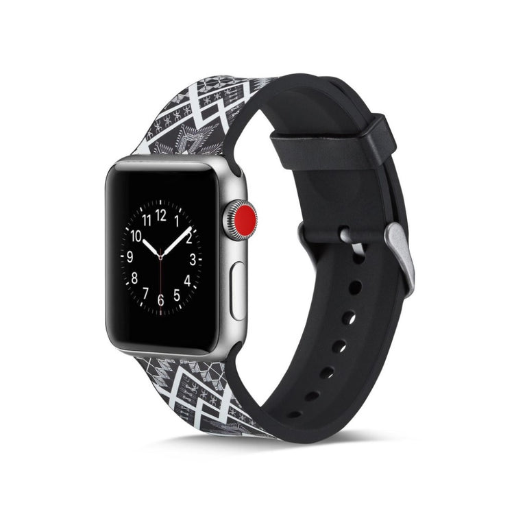 Helt vildt godt Apple Watch Series 5 40mm Silikone Rem - Sort#serie_2