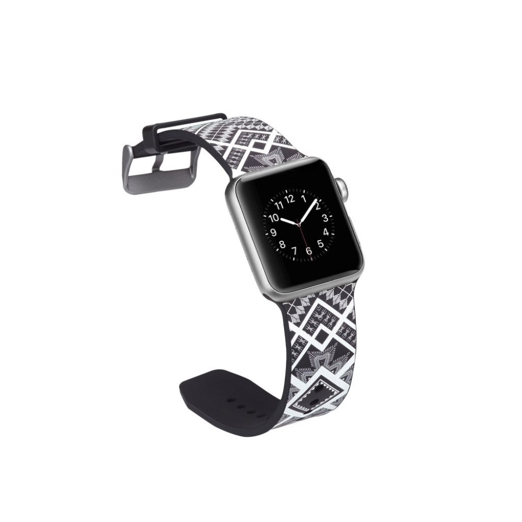 Helt vildt godt Apple Watch Series 5 40mm Silikone Rem - Sort#serie_2