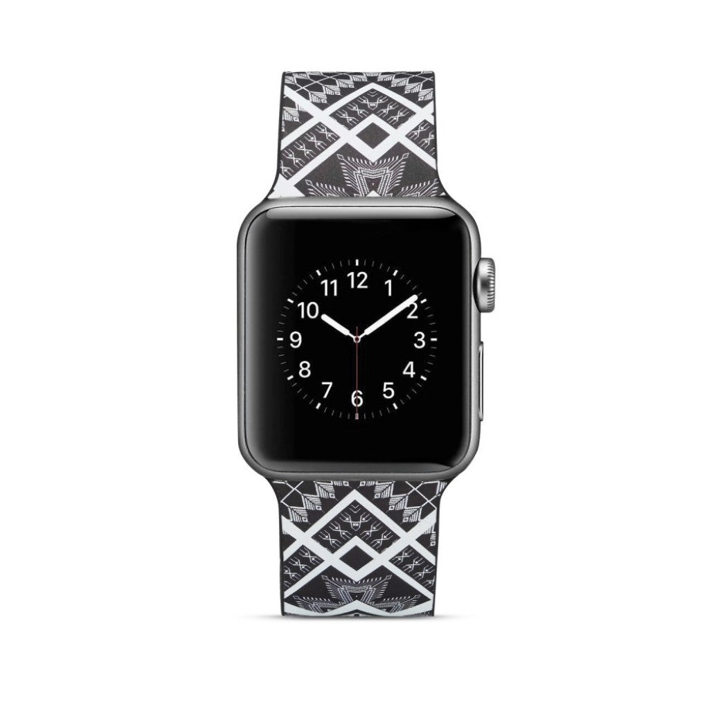 Helt vildt godt Apple Watch Series 5 40mm Silikone Rem - Sort#serie_2