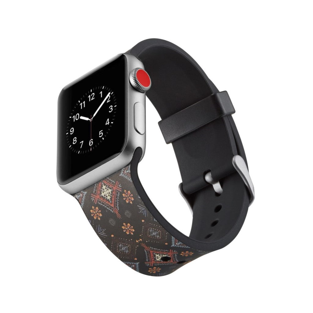 Helt vildt godt Apple Watch Series 5 40mm Silikone Rem - Sort#serie_3