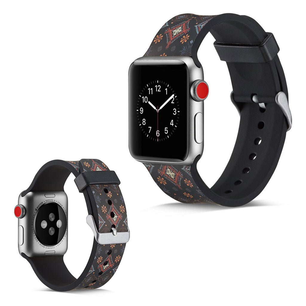 Helt vildt godt Apple Watch Series 5 40mm Silikone Rem - Sort#serie_3