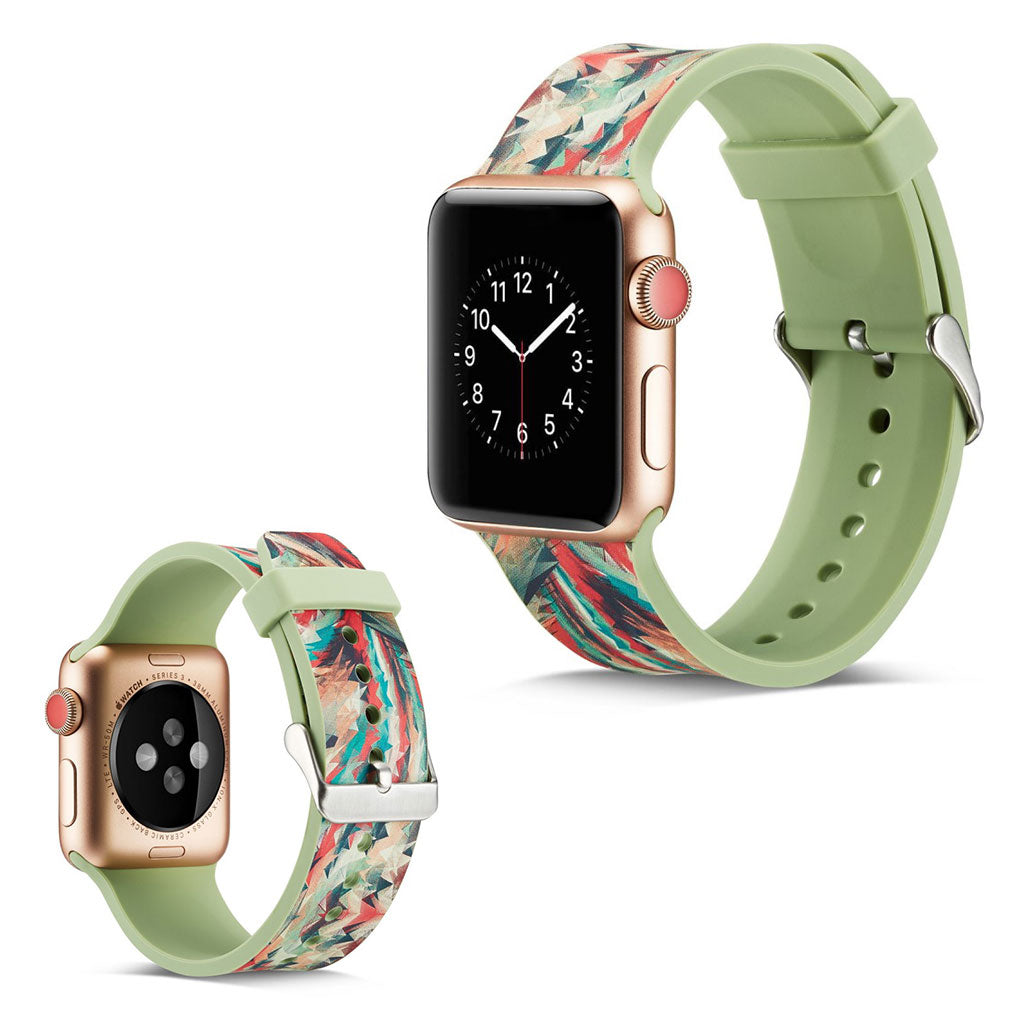 Helt vildt godt Apple Watch Series 5 40mm Silikone Rem - Flerfarvet#serie_6