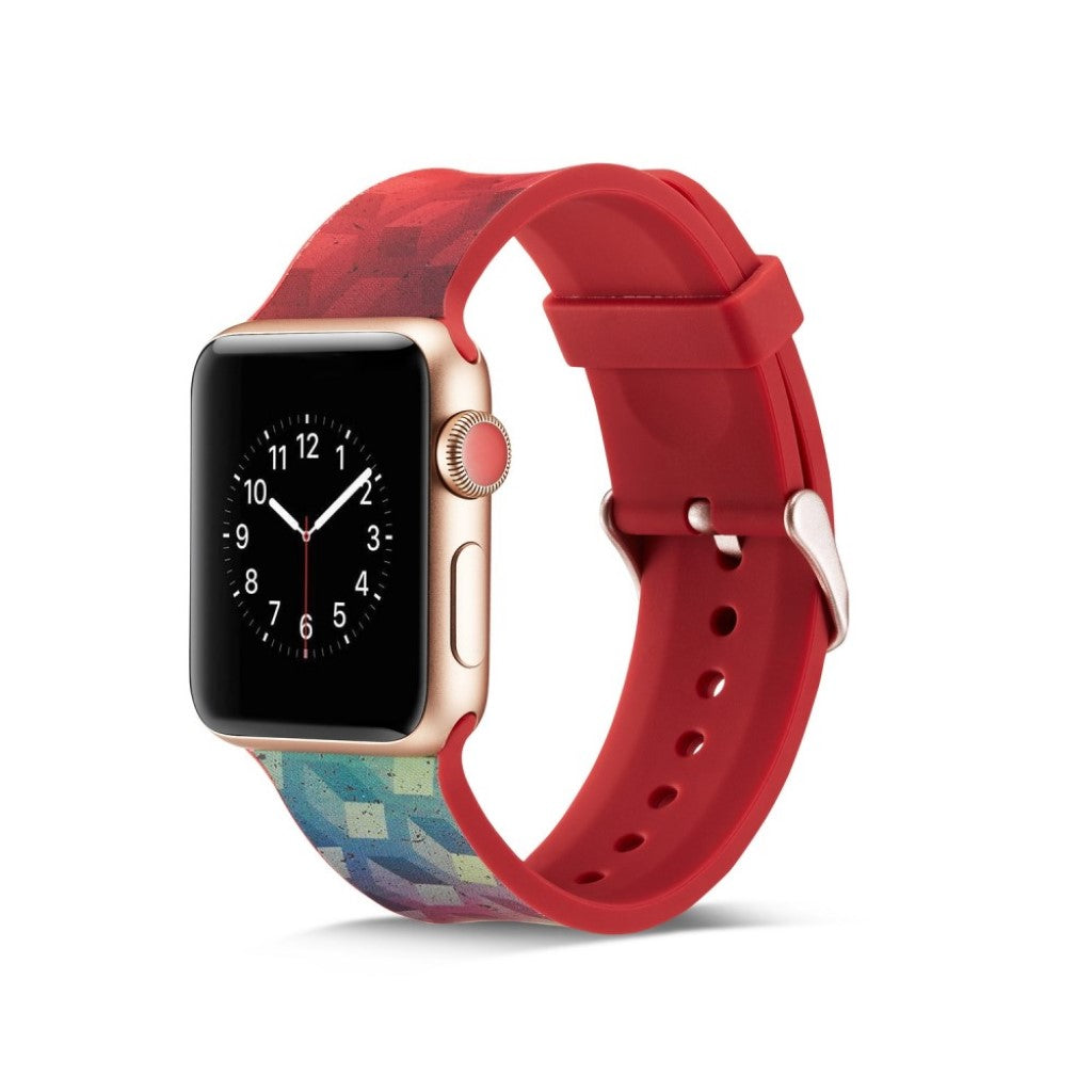 Helt vildt godt Apple Watch Series 5 40mm Silikone Rem - Rød#serie_9