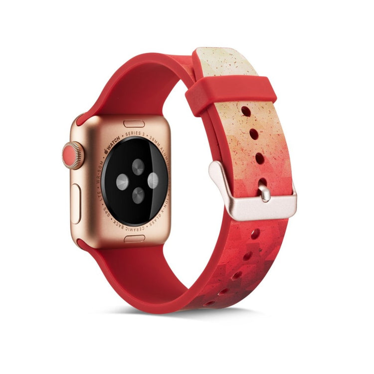 Helt vildt godt Apple Watch Series 5 40mm Silikone Rem - Rød#serie_9