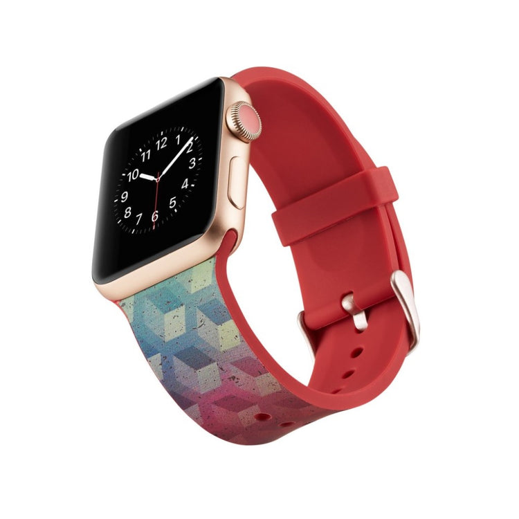 Helt vildt godt Apple Watch Series 5 40mm Silikone Rem - Rød#serie_9