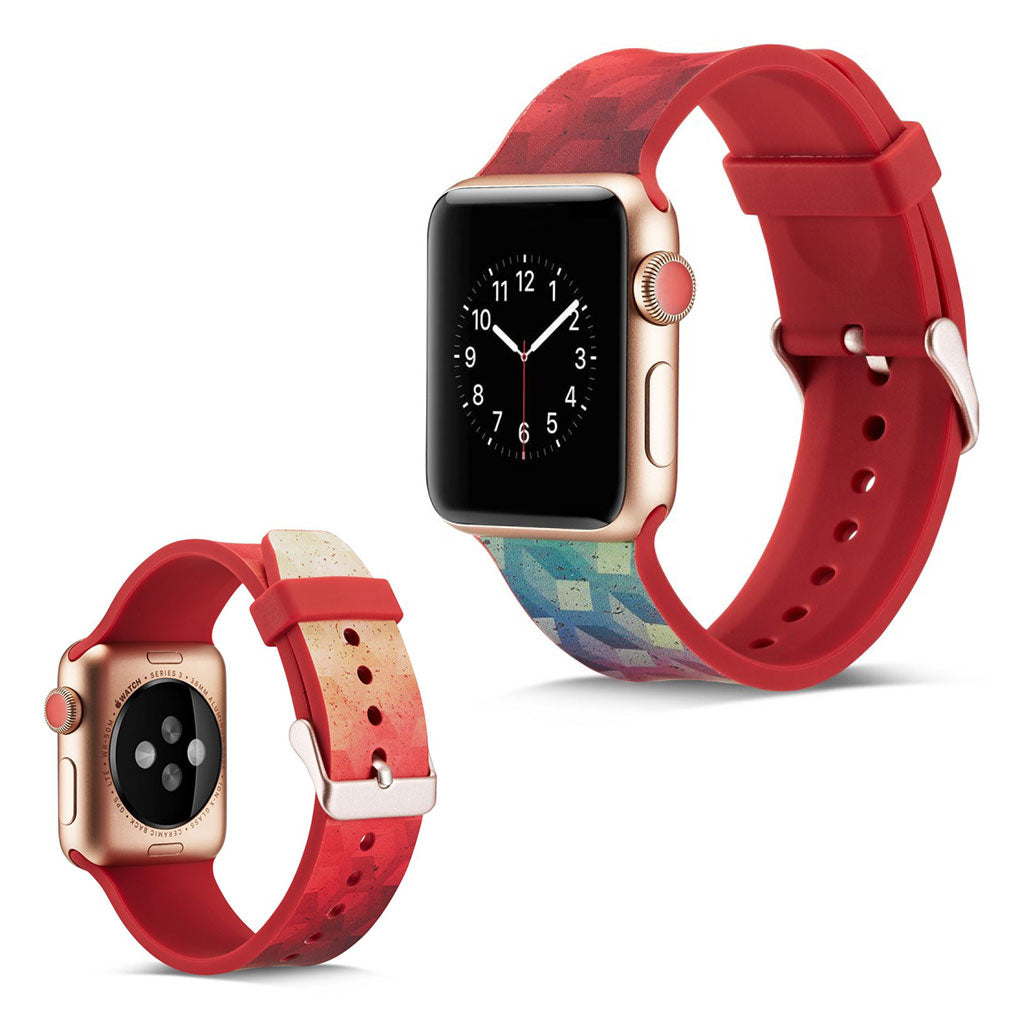 Helt vildt godt Apple Watch Series 5 40mm Silikone Rem - Rød#serie_9