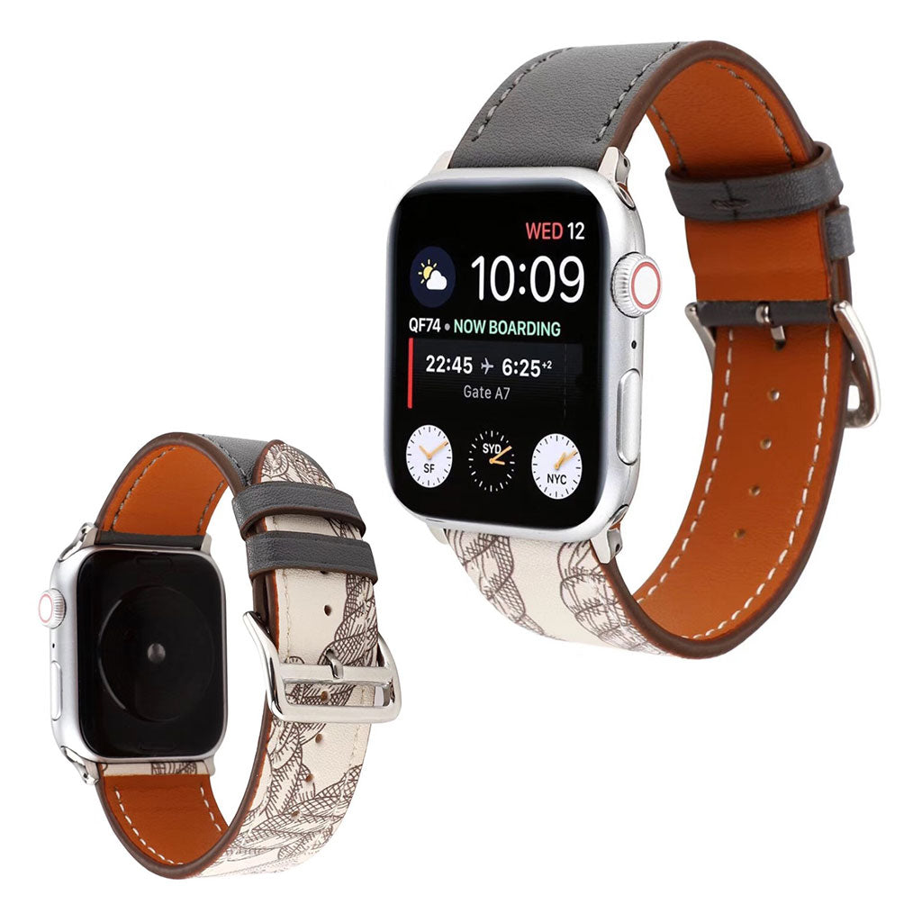 Meget fantastisk Apple Watch Series 5 40mm Ægte læder Rem - Sort#serie_1