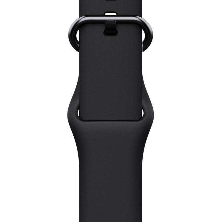 Rigtigt hårdfør Apple Watch Series 5 40mm Silikone Rem - Sort#serie_2