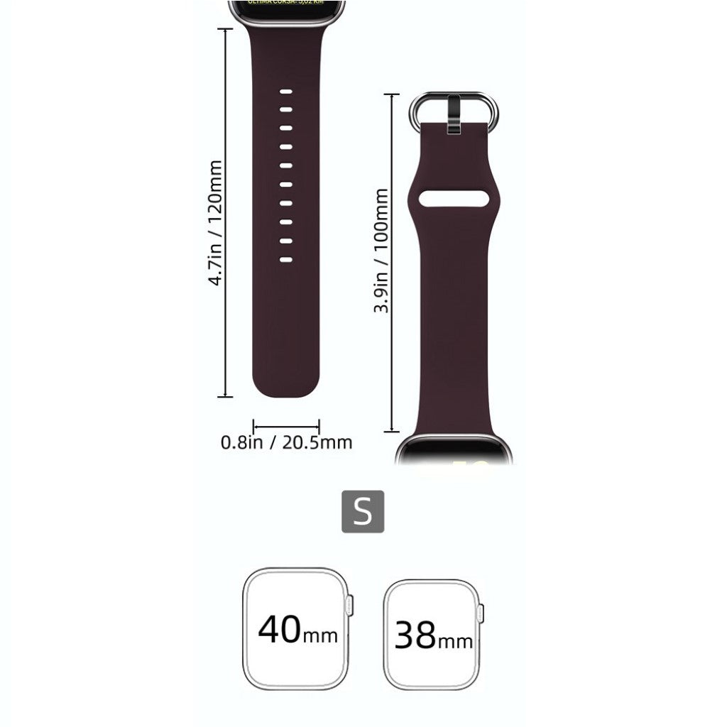 Rigtigt hårdfør Apple Watch Series 5 40mm Silikone Rem - Rød#serie_3