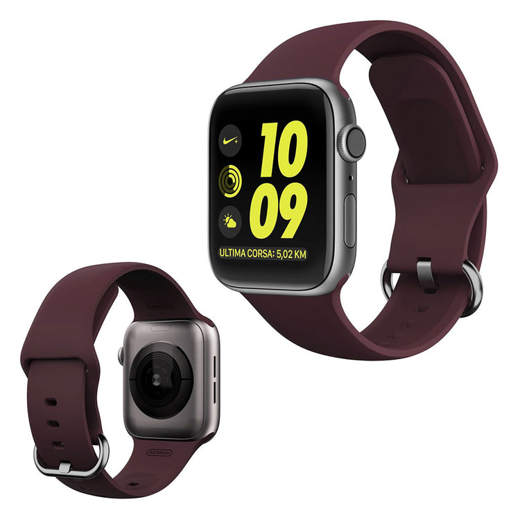 Rigtigt hårdfør Apple Watch Series 5 40mm Silikone Rem - Rød#serie_3