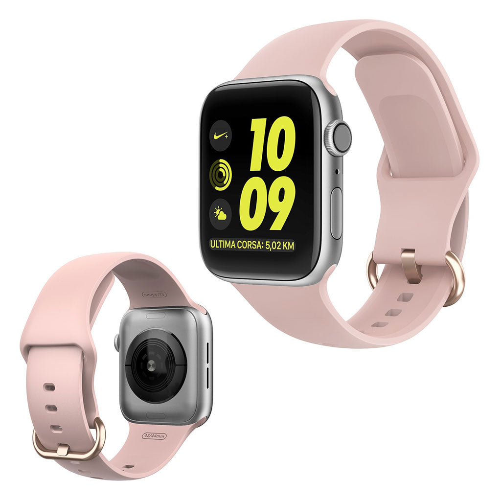 Rigtigt hårdfør Apple Watch Series 5 40mm Silikone Rem - Pink#serie_4