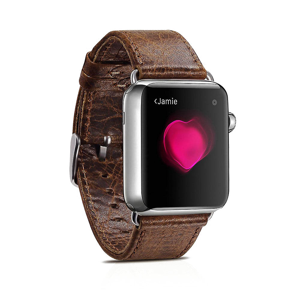 Eminent Apple Watch Series 5 40mm Ægte læder Rem - Brun#serie_1