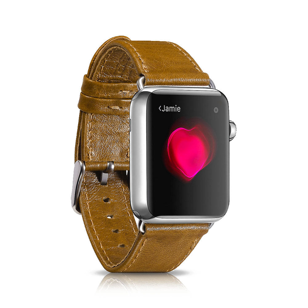 Eminent Apple Watch Series 5 40mm Ægte læder Rem - Brun#serie_2