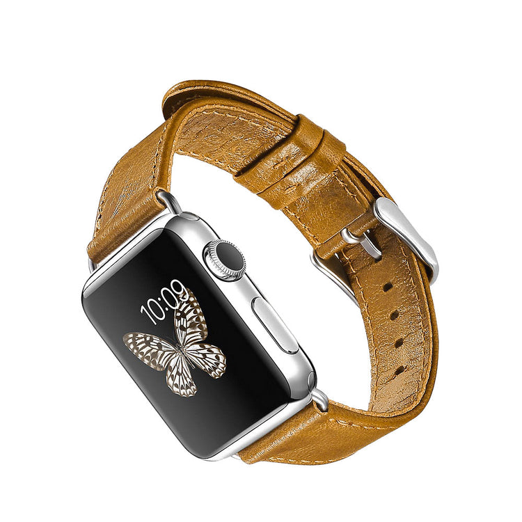 Eminent Apple Watch Series 5 40mm Ægte læder Rem - Brun#serie_2