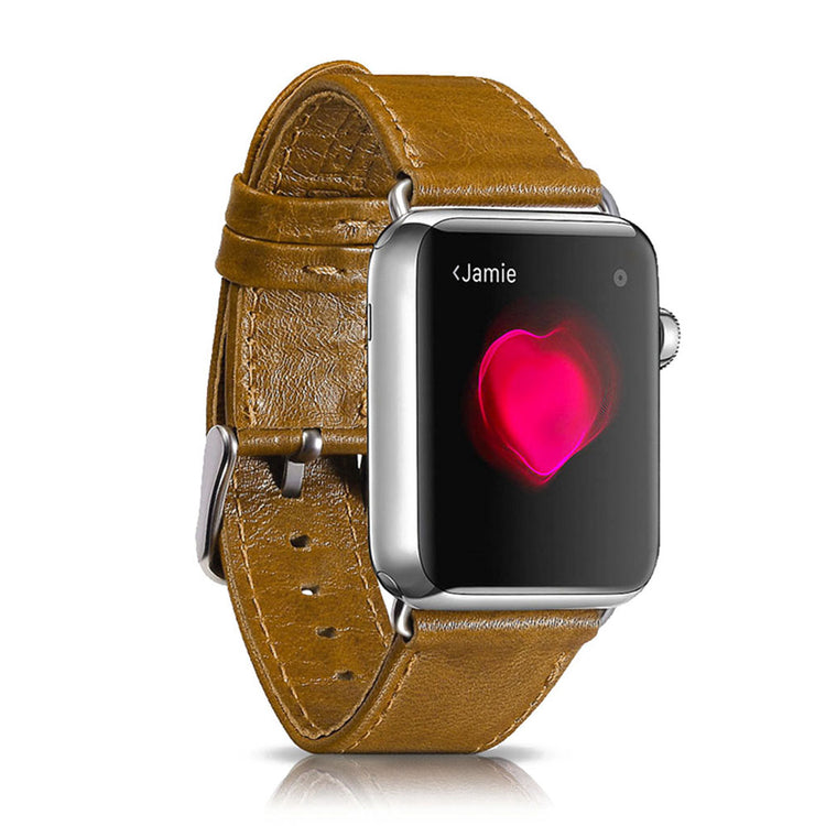 Eminent Apple Watch Series 5 40mm Ægte læder Rem - Brun#serie_2