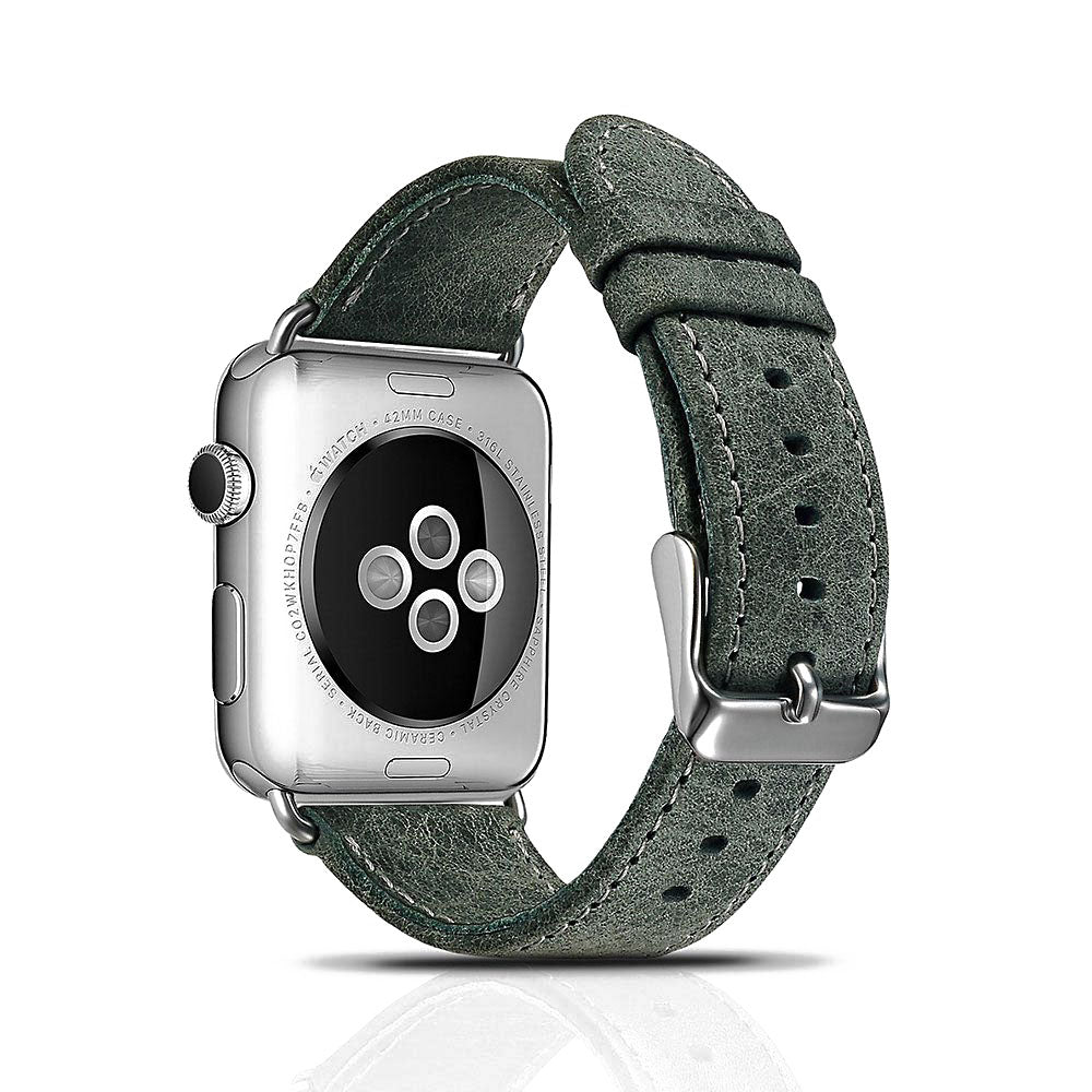 Eminent Apple Watch Series 5 40mm Ægte læder Rem - Grøn#serie_4