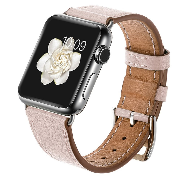 Meget sejt Apple Watch Series 5 40mm Ægte læder Rem - Pink#serie_1