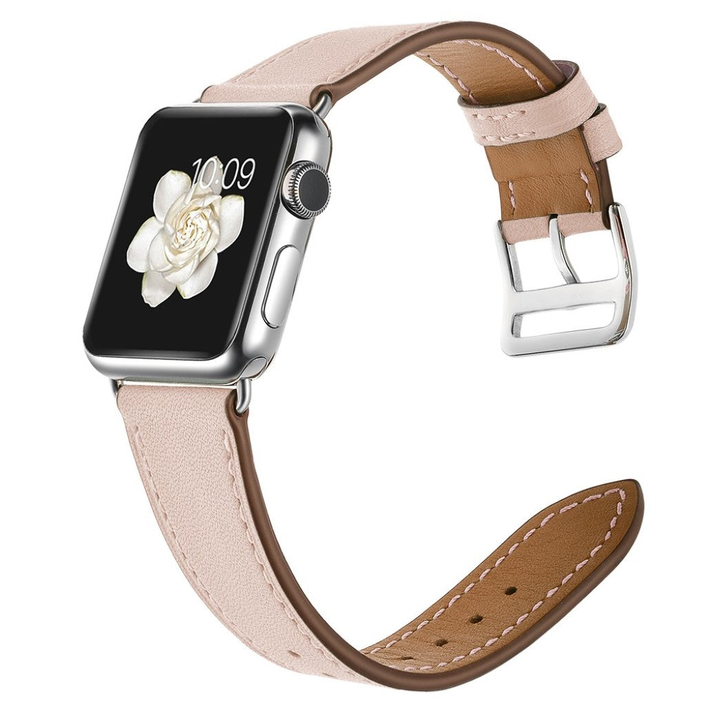 Meget sejt Apple Watch Series 5 40mm Ægte læder Rem - Pink#serie_1