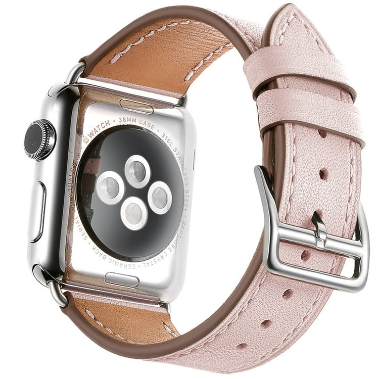 Meget sejt Apple Watch Series 5 40mm Ægte læder Rem - Pink#serie_1