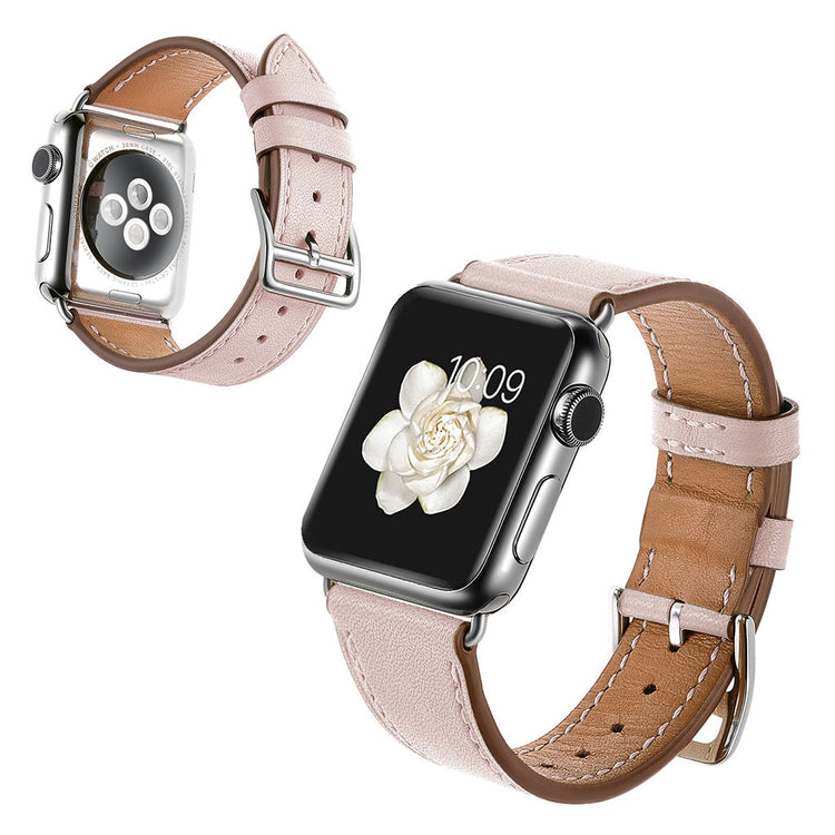 Meget sejt Apple Watch Series 5 40mm Ægte læder Rem - Pink#serie_1