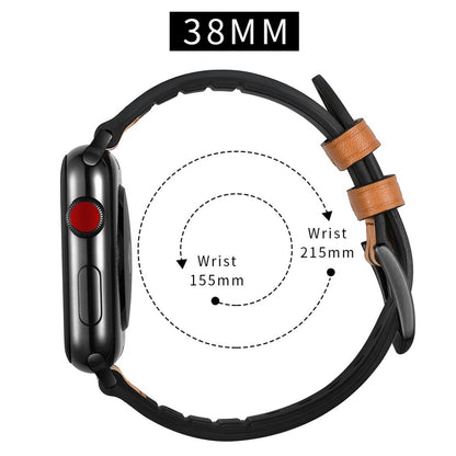  Apple Watch Series 5 40mm / Apple Watch 40mm Ægte læder Rem - Brun#serie_1