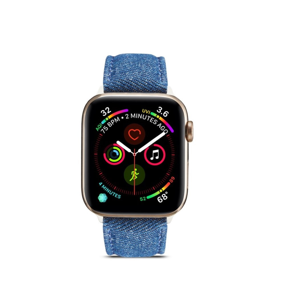 Kønt Apple Watch Series 5 40mm / Apple Watch 40mm Nylon Rem - Blå#serie_2