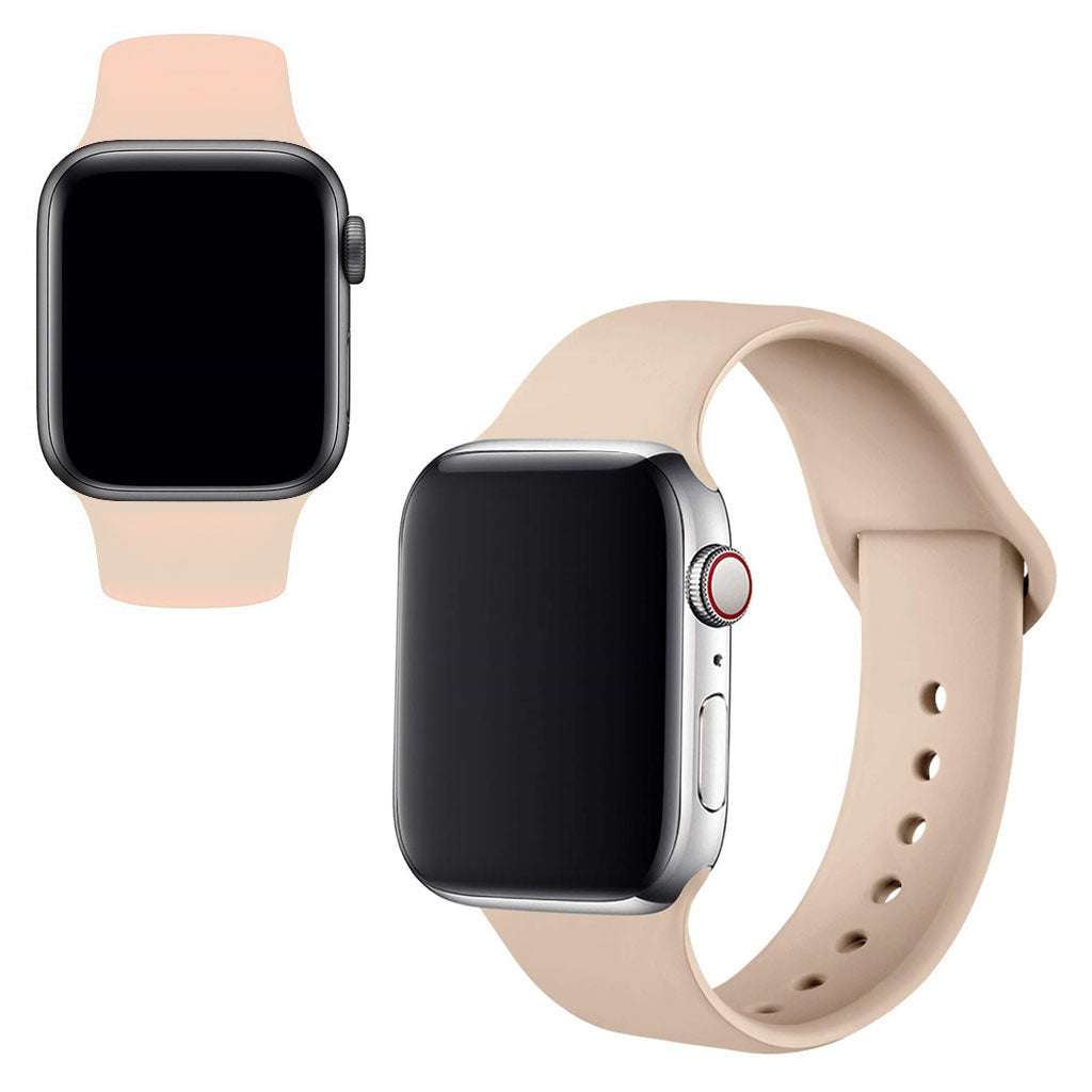  Apple Watch Series 5 44mm / Apple Watch 40mm Silikone Rem - Brun#serie_3