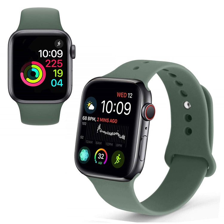  Apple Watch Series 5 44mm / Apple Watch 40mm Silikone Rem - Grøn#serie_4