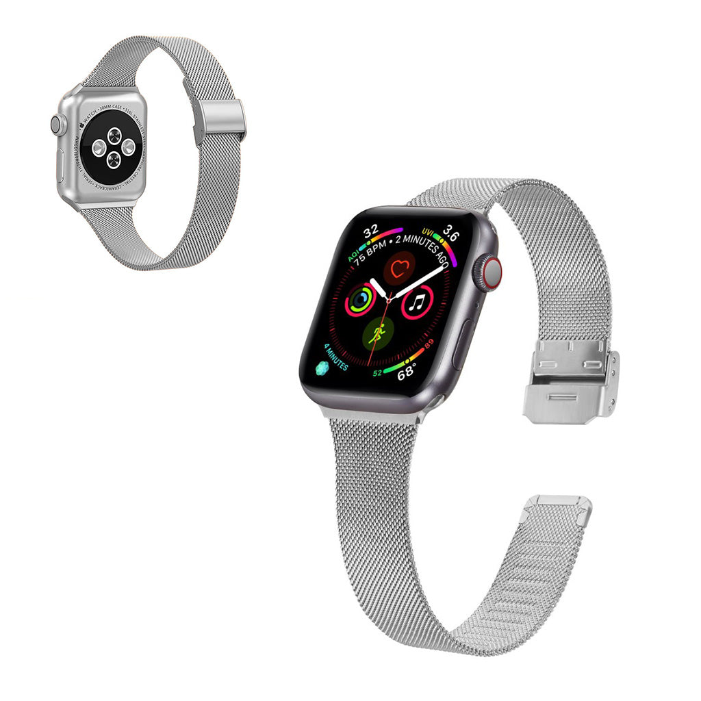 Pænt Apple Watch Series 5 40mm / Apple Watch 40mm Metal Rem - Sølv#serie_2