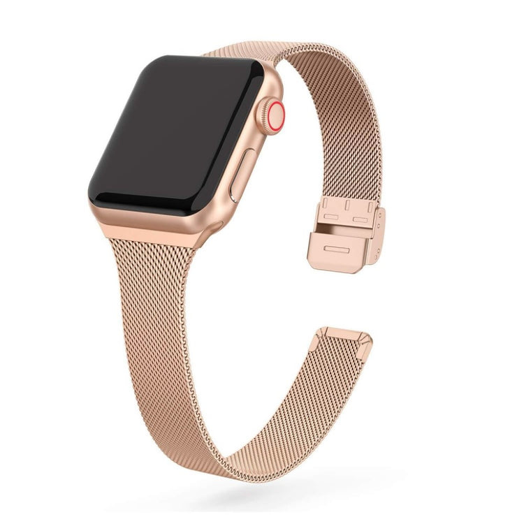 Pænt Apple Watch Series 5 40mm / Apple Watch 40mm Metal Rem - Guld#serie_3