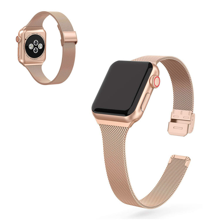 Pænt Apple Watch Series 5 40mm / Apple Watch 40mm Metal Rem - Guld#serie_3