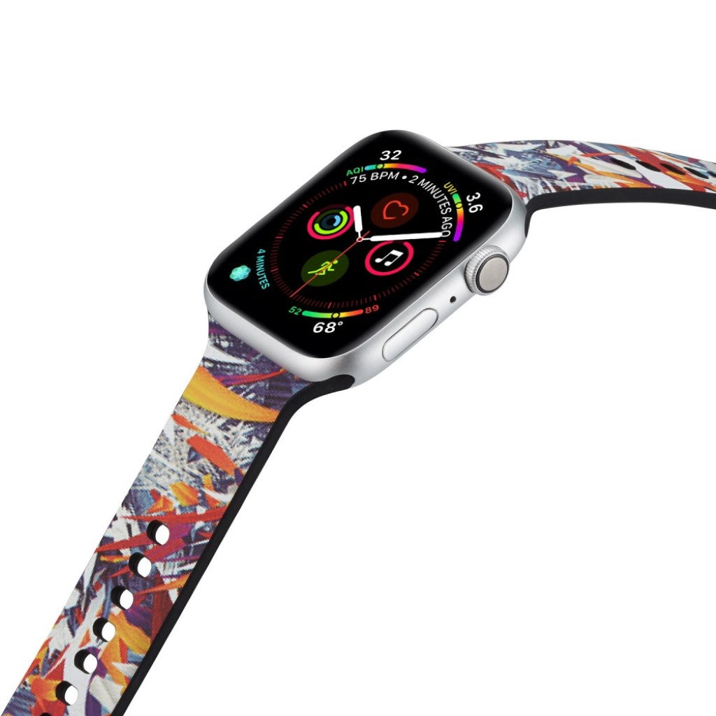 Super fantastisk Apple Watch Series 5 40mm Silikone Rem - Flerfarvet#serie_10