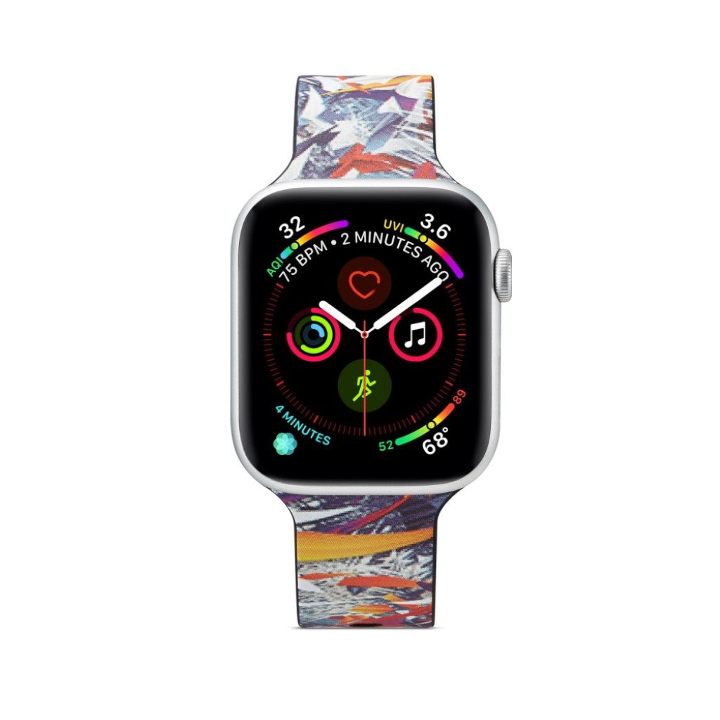 Super fantastisk Apple Watch Series 5 40mm Silikone Rem - Flerfarvet#serie_10