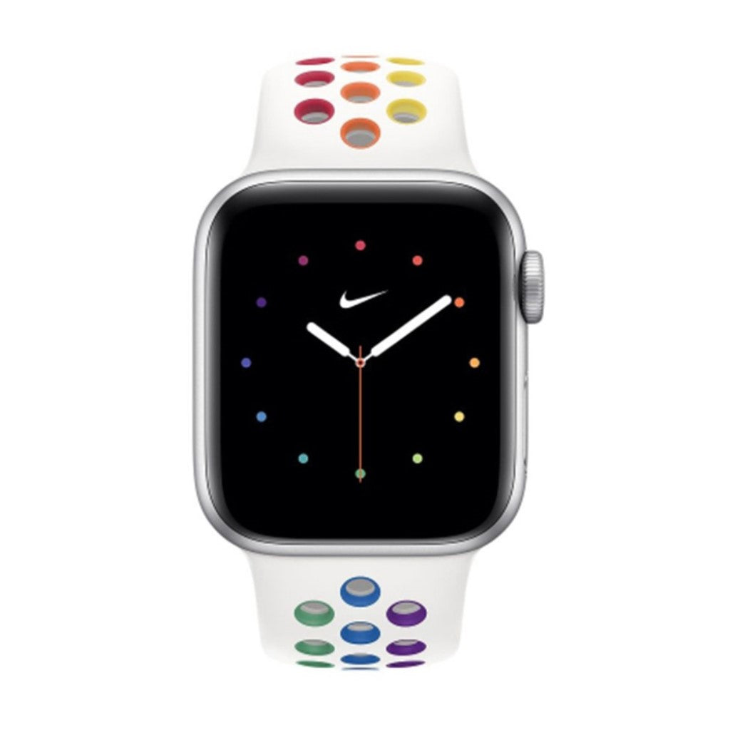 Meget fint Apple Watch Series 5 40mm Silikone Rem - Flerfarvet#serie_113