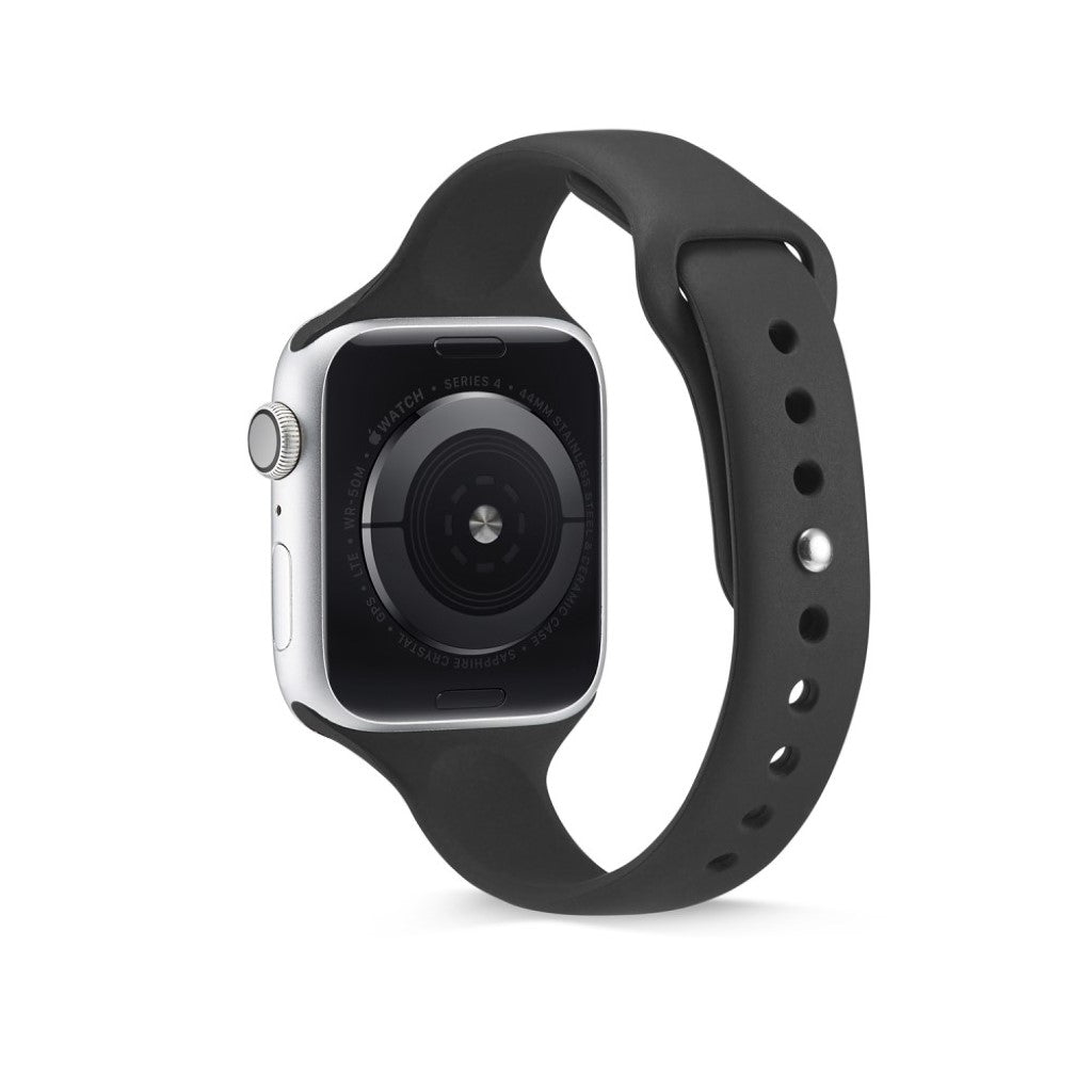 Super hårdfør Apple Watch Series 5 40mm Silikone Rem - Sort#serie_1