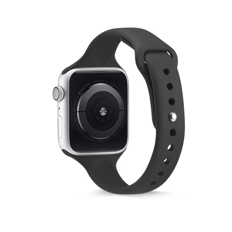 Super hårdfør Apple Watch Series 5 40mm Silikone Rem - Sort#serie_1